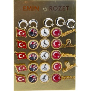 EMİN ZAMAK KARMA YAKA ROZET 30'LU