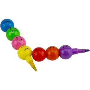 OLGUN BOYA UÇLU GÜLENYÜZ KALEM 4'LÜ