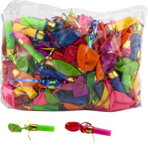 DÜDÜKLÜ PÜSKÜLLÜ BALON 100 LÜ