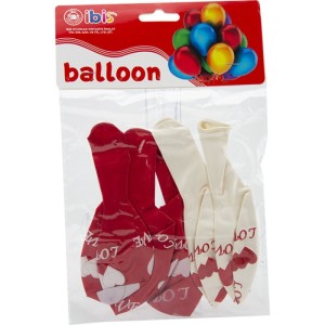 5'Lİ İTHAL LOVE DESENLİ BALON İBİS-1129-2
