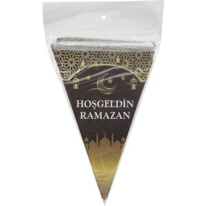 HOŞGELDİN RAMAZAN BASKILI ÜÇGEN BAYRAK FLAMA