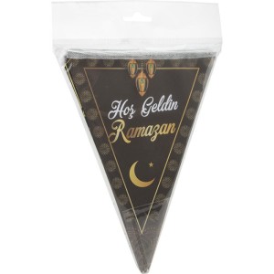 HOŞGELDİN RAMAZAN BASKILI ÜÇGEN BAYRAK FLAMA