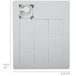 BÜYÜK BEYAZ ZEMİNLİ BOŞ KAYDIRMA PUZZLE 10,50CM*9,50CM