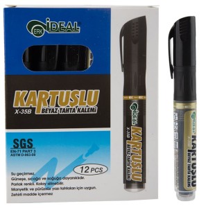 SİYAH 12'Lİ KARTUŞLU TAHTA KALEMİ