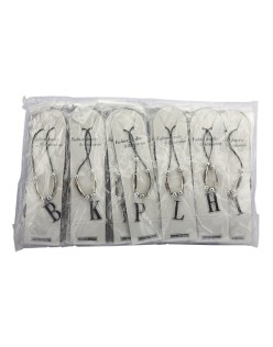 İPLİ HARFLİ  KOLYE  24'LÜ TO-33#