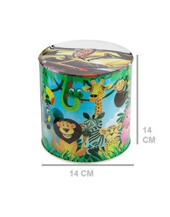 ŞEHZADE BÜYÜKÜZERİ BASKISIZ TENEKE KUMBARA 48'LI ŞHZ-14CM#